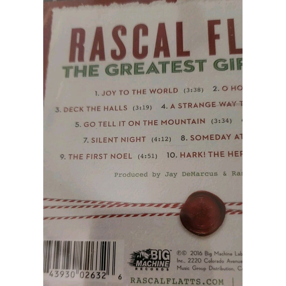 Rascal Flatts The Greatest Gift of All CD 2016 Holiday Country Big Machine New - Picture 3 of 4